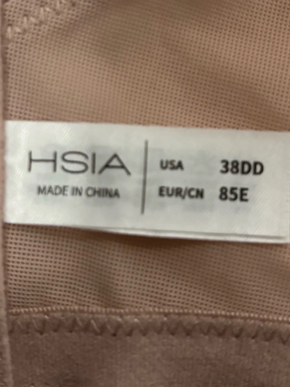 Hsia Lace Underwire Bra in Blush Taupe Size 38DD